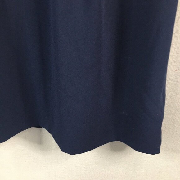 Trina Turk Dress Women 8 Navy Blue Crossover Cape Back V Neck Sassy Fun NEW - Picture 14 of 16